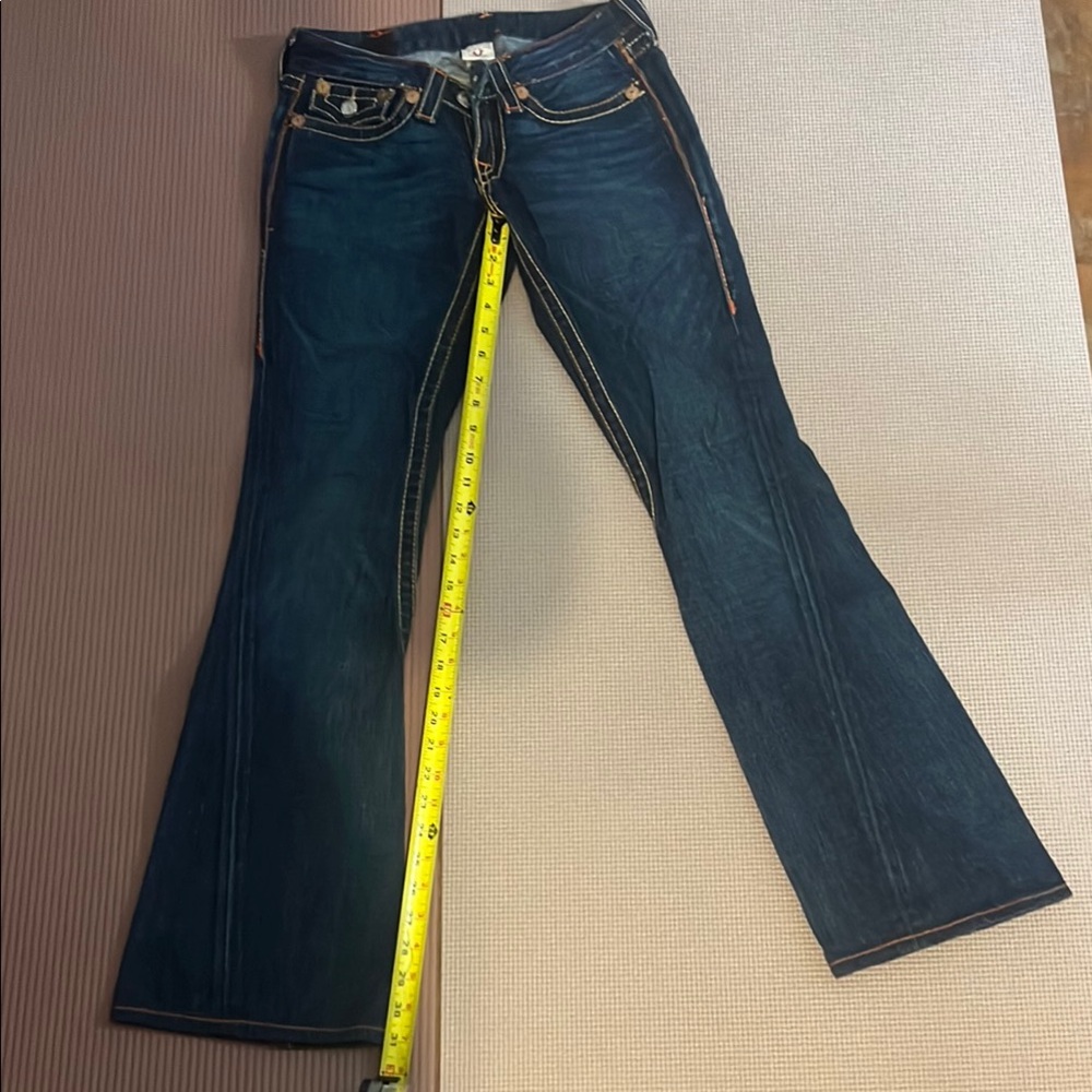 True Religion Blue Flare Wide Leg Jeans